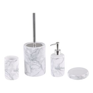 Conjunto de accesorios de baño blanco arauco