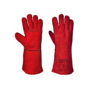 Guante de soldador color: rojo talla xl - portwest