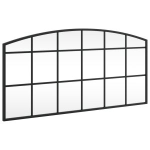 vidaXL espejo de pared arco de hierro negro 80x40 cm