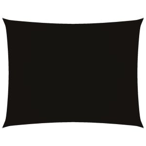 Toldo de vela rectangular tela oxford negro 2x3 m