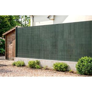 Pantalla de caña de PVC viso, 8 m x 1,5 m, verde
