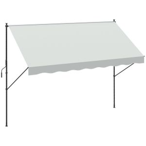 Toldo manual 300x175x310 cm poliester, metal color beige Outsunny