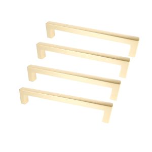 Tirador para mueble rei 2418 | 136x9x28 mm | oro mate | 4 uds. | aluminio