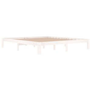 vidaXL estructura de cama doble sin colchón blanco 180x200 cm