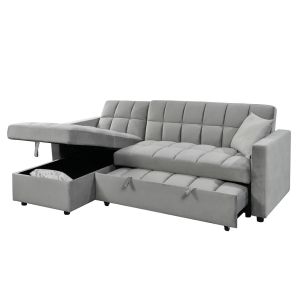 Sofa cama chaise longue kris 210cm gris