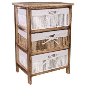 Cajonera de madera marrón 40x29x58 cm