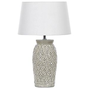 Lámpara de mesa khoper cerámica gris