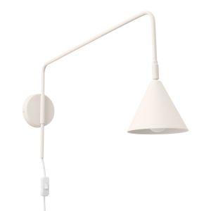 Lámpara de pared nox 1 beige acero 14x30x61cm