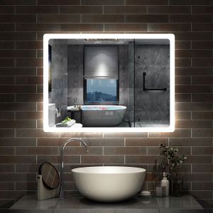 Espejo de baño LED 80×60cm + bluetooth + antivaho