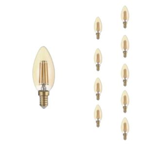 Bombilla LED e14 filamento 4w c35 vela (pack de 10) - blanco cáli