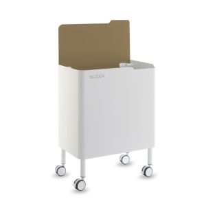 Cubo de basura ergonómico, funcional y elegante, 2 x 20 litros, ecobox noa