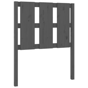 vidaXL cabecero de cama madera maciza de pino gris 80,5x4x100 cm