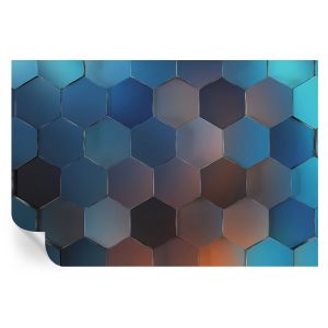 Papel pintado autoadhesivo hexágonos azules 104x152 tulup