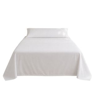 Juego de sábanas blanco cama 105cm 144 hilos donegal collections