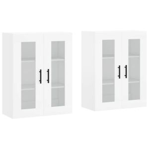 Conjunto de 2 elegantes armarios de pared almacenamiento versátil