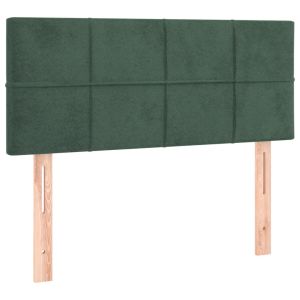 vidaXL cabecero con LED de terciopelo verde oscuro 90x5x78/88 cm