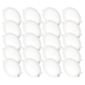 20x downlight LED 18w redondo empotrar  blanco mate, luz neutra 4200k