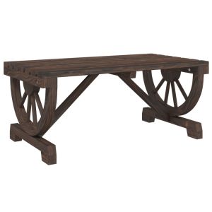 vidaXL mesa de centro de jardín madera maciza abeto 90x50x40 cm
