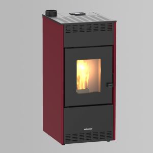 Estufa de pellets rhea de 10 kw burdeos
