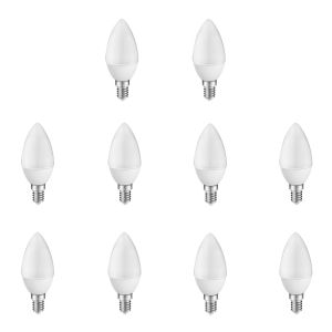 Pack 10 bombillas a2bc LED c30 e14 6w luz cálida 3000k