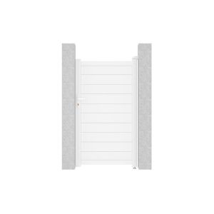 Puerta eiger de 1 m, 180 cm de alto + 2 postes, 190 cm de alto, aluminio bl