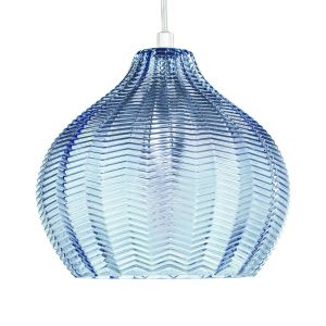 Lámpara colgante keila vidrio azul