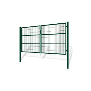 Puerta batiente de malla metálica 3m razo a.160cm verde