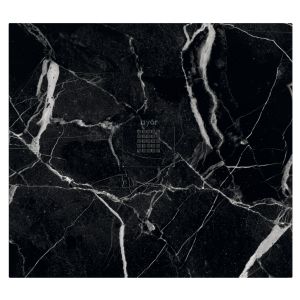 Ondee - plato de ducha nola 3  - 80x80 - resina - mármol negro