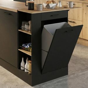 Mueble cocina compacto con cubo integrado - 90x35x90 cm