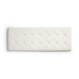 Cabecero de cama 135 capitone cuadros polipiel 152x57x5cm blanco