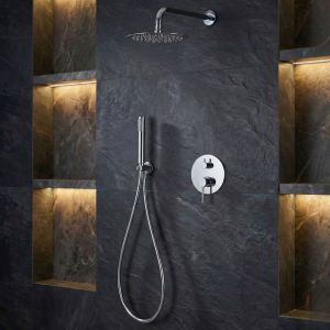 Imex - columna ducha empotrada con grifo cromado serie monza