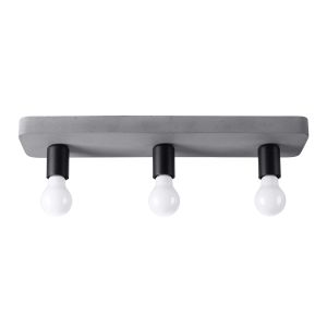 Lámpara de techo tavo 3 gris concreto 55x10x13.5cm