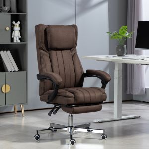 Silla de masaje 65x61x118 cm poliéster, espuma color marrón vinsetto
