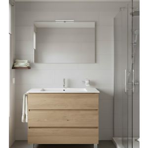Mueble de baño balder, lavabo y espejo  estepa 70x45 cm
