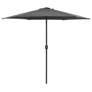 vidaXL sombrilla de jardín palo de aluminio gris antracita 270x246 cm