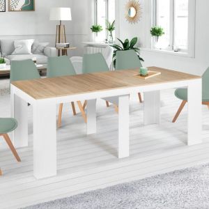 Mesa consola extensible - blanco haya - 235 cm