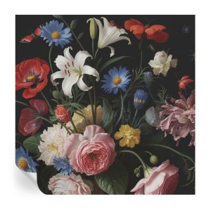 Murales autoadhesivos flores con insectos 250x250 tulup