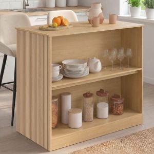 Mesa bar isla - madera roble - 100x55x90 cm