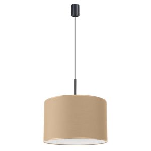 Lámpara colgante nevia 1 color topo/negro tela/PVC 40x137x40cm