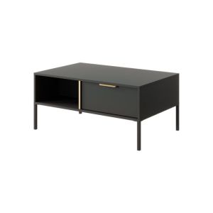 Mesa baja - 3xe living - 97 x 60 x 44,4 cm - antracita - 2 cajones push-to-