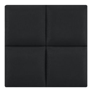 Set de 4 paneles de pared carpino textil 30x30cm - negro [neu.haus]