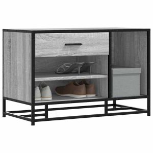 Banco zapatero madera de ingeniería gris sonoma 80x40x53,5 cm oif826738