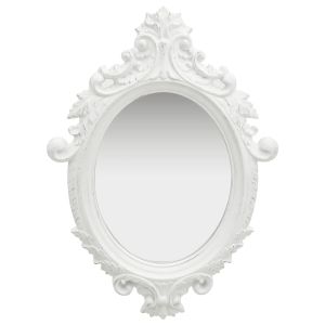 vidaXL espejo de pared estilo castillo blanco 56x76 cm