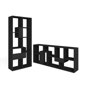 Librería estantería, 162x67x31cm, negro