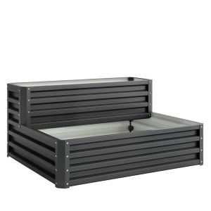 Jardinera 120x101x58 cm acero color gris Outsunny