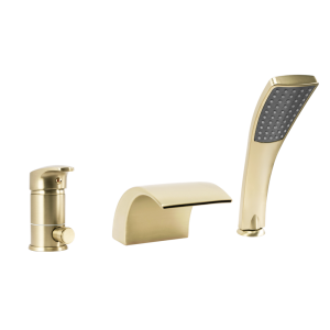 Rea grifo de bañera riven brush gold, 14x4x23,6 cm