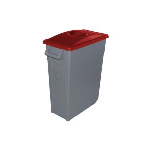 65 l - tapa cerrada | rojo | contenedor de basura denox  65, 85 y 110 - de