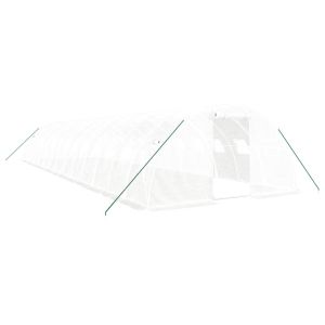 vidaXL invernadero con estructura de acero blanco 56 m² 14x4x2 m