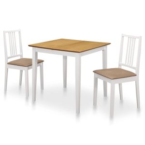 Juego de muebles de comedor 3 piezas mdf blanco oif117593