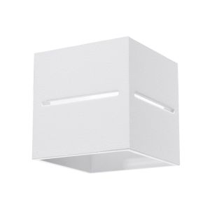 Lámpara de pared lobo 1 blanco aluminio 10x10x12cm